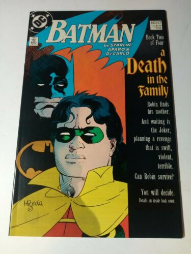 BATMAN #427 DC COMICS 1989 MIKE MIGNOLA COVER ART! A DEATH IN THE FAMILY Part 2